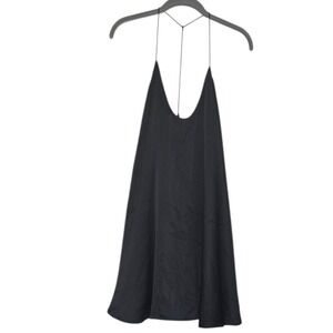 Cami NYC Silk Mini Slip Dress Black Medium Charmeuse Minimalist Luxury A-Line